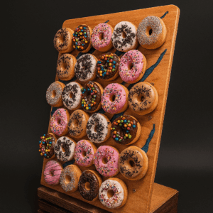 Foldable Epoxy Wood Donut Wall